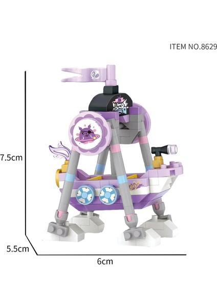 Hareket Eden Lunapark Serisi Mikro Bloklar - Korsan Gondol 170 Parça 10+ Yaş - Lunapark Maketi modelleri