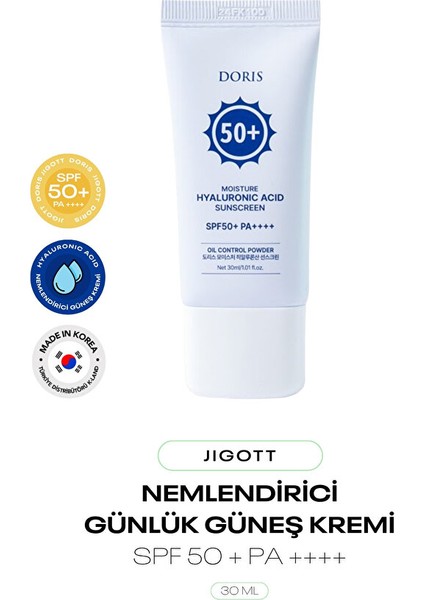 Hyalüronik Asit Içeren Nemlendirici Güneş Kremi Doris Moisture Sunscreen Spf 50
