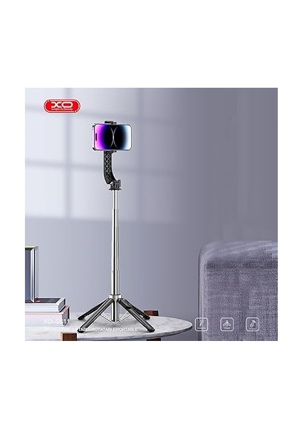 Simple Is Beauty Selfie Çubuğu/tripod SS11 | 360° Dönebilen, Uzaktan Kontrollü, Katlanabilir & Ayarlanabilir, Profesyonel Selfie ve Fotoğraf Çekim, Ergonomik Tasarım 17.5-104CM / Siyah indirimleri