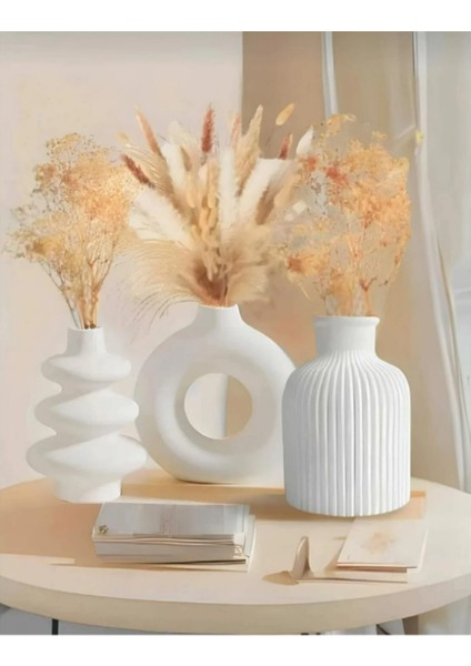 3lü Iskandinav Tarzı Bohem Vazo Pinterest Pampas Vazosu Set