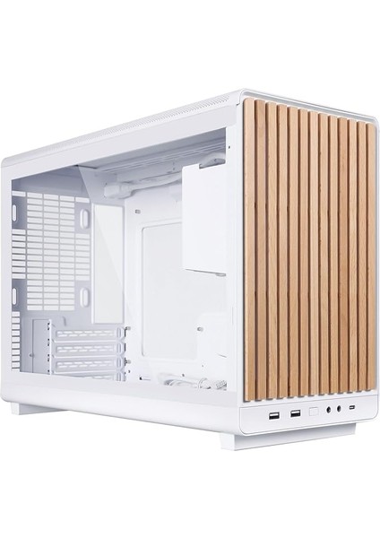 Li Dan Case A3 Beyaz Ahşap Cam M-Atx Mini-Tower Kasa (G99.A3W-WDG.00)