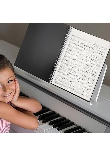 Siyah Müzik Notasyon Klasörü Çok Katmanlı Eklemler Piyano Gitar Korolar ve Orkestralar Için Taşınabilir Dosya Düzenleyici fırsatları