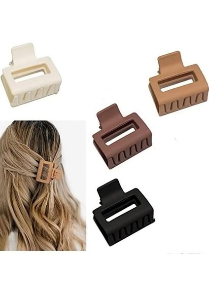 Kadın Kahverengi 4&apos;lü Mandal Toka Seti, Toka Organizer, Toka, Kız Çocuk Toka, Kadife Toka modelleri