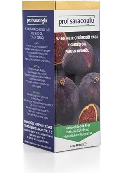 Prof Saracoglu Soğuk Pres Incir Çekirdeği Yağı 50ML fiyatları