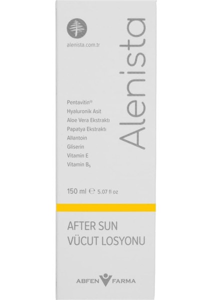 Alenista After Sun Vucut Losyonu Vitamin B5, Vitamin E ve Aloe Vera Ekstratlı 150 ml