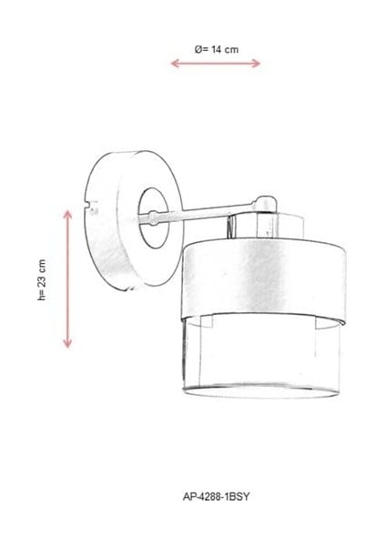 AP-60193-1BSY Siyah E27 Metal Cam 14X19CM modelleri