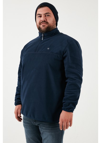 Regular Fit Anti-Pilling Büyük Beden Dik Yaka Kışlık Şardonlu 2'li Paket Polar Erkek Polar 5906001BS2 modelleri