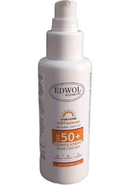 Edwol Leke Karşıtı SPF50+ Yüksek Koruma Leke Karşıtı ve Aydınlatıcı Nemlendirici Güneş Kremi