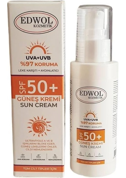 Edwol Leke Karşıtı SPF50+ Yüksek Koruma Leke Karşıtı ve Aydınlatıcı Nemlendirici Güneş Kremi fiyatları
