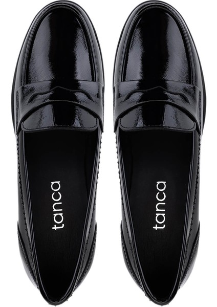 Kadın Hakiki Deri Siyah Rugan Makosen Ayakkabı 488 3632 Bn Ayk SK25-26 Sıyah Krsk Rgn indirimleri