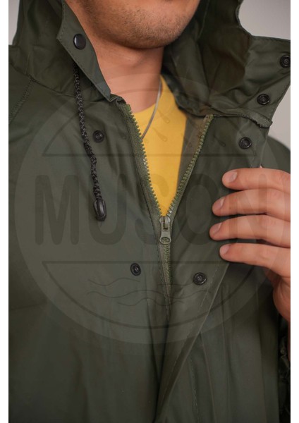 Fermuarlı Motorcu Yağmurluk Takımı Ceket ve Pantolon Su Geçirmez Rüzgar Dayanıklı Yeni Nesil Yaka fırsatları