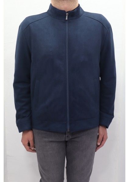 Fistan Store Erkek Hakim Yaka Spor Kesim Normal Kalıp Nubuk Mont