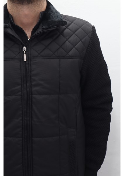 Fistan Store Erkek Hakim Yaka Spor Kesim Normal Kalıp Kolları Çelik Örgü Yakası Kürklü Kışlık Mont fiyatları