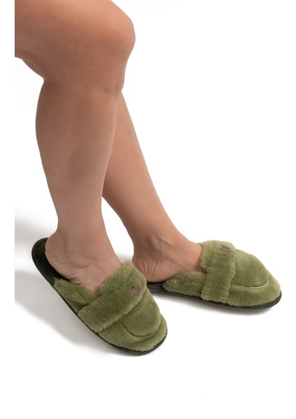 Mammy Peluş Kadın Ev Terliği Yeşil 37/41
