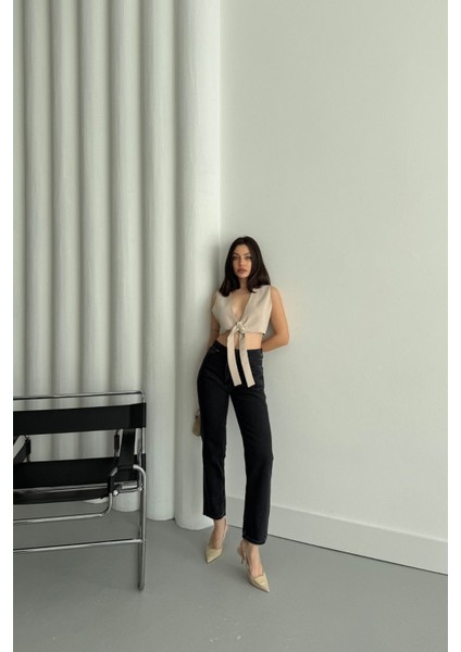 Tommytom Zaha Dores Yüksek Bel Siyah Mam Jean Pant. 2025 fırsatları