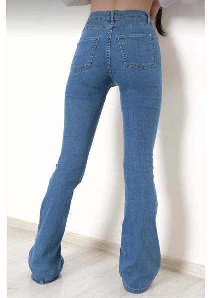 jean Adenle New Likralı Ispanyolyüksek Bel Jean Pantolon fırsatları