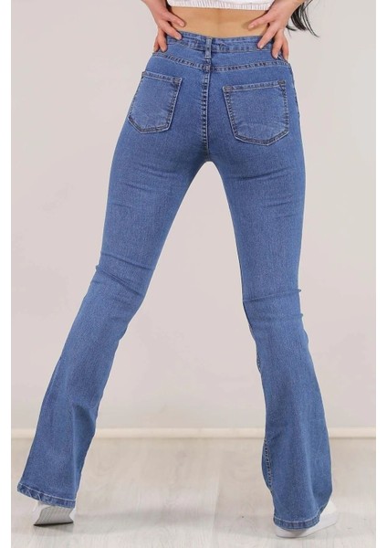 jean Bestie Ispanyol Yüksek Bel Denim Jean Likralı Pantolon modelleri