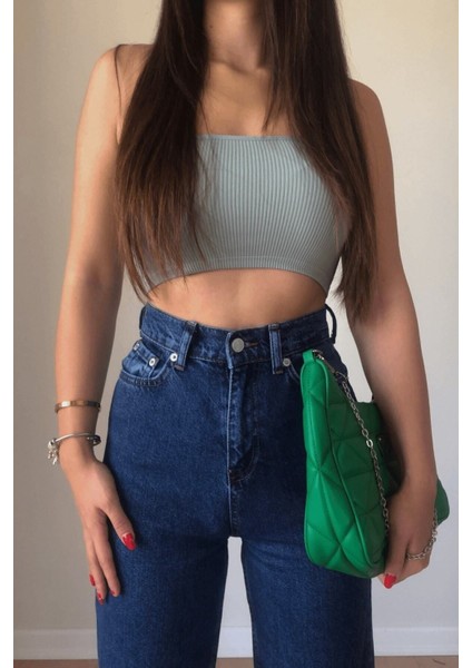 Aide All Star Lacivert Yüksek Bel Bol Paça Denim Kot Pant. Salaş Wide Leg Jean modelleri