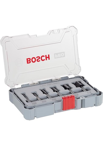 Professional 6 Parça Oluk Freze Seti (Ahşap Için, 6 mm Şaftlı Frezeler Için)