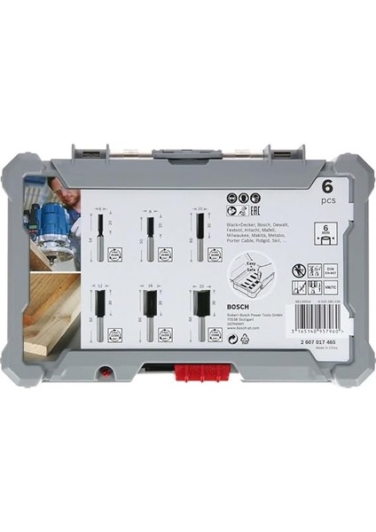 Professional 6 Parça Oluk Freze Seti (Ahşap Için, 6 mm Şaftlı Frezeler Için) modelleri