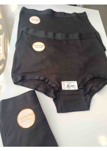 Nurah 5'li Yüksek Bel Toparlayıcı Külot Siyah