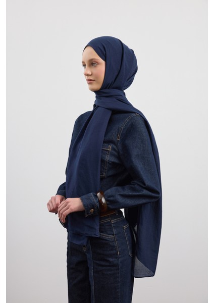 Organik Crash Şal Lacivert indirimleri