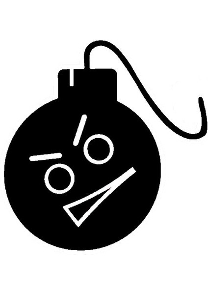 Sinirli Bomba Oto Kaput Sticker 40 x 40 cm fiyatları