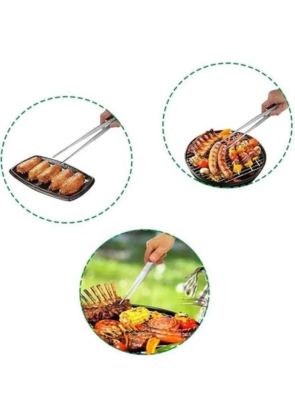 Maşa Cımbızı Paslanmaz Çelik Mangal Chef Maşası, Profesyonel Mutfak Cımbızı, Uzun Saplı Gıda Cımbızı, Çok Fonksiyonlu Mangal Cımbızı,barbekü Maşası 30 cm fırsatları