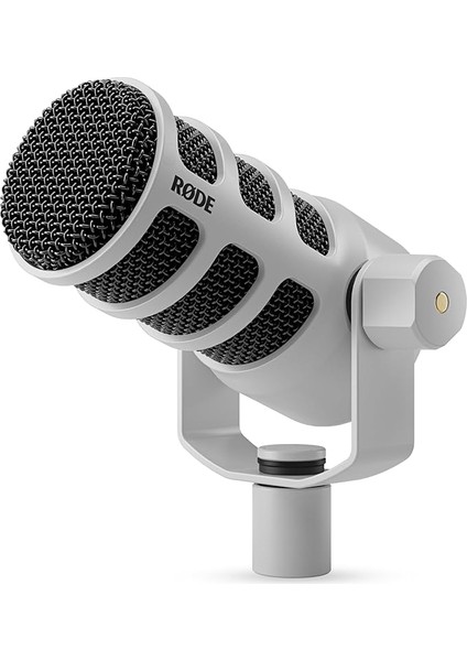 Podcasting, Akış ve Içerik Oluşturma Için Xlr ve USB Bağlantılı Podmic USB Dinamik Yayın Mikrofonu (Beyaz)
