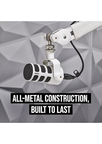 Podcasting, Akış ve Içerik Oluşturma Için Xlr ve USB Bağlantılı Podmic USB Dinamik Yayın Mikrofonu (Beyaz) fiyatları