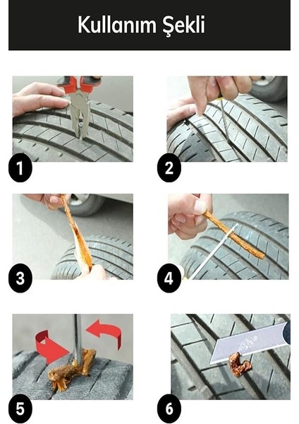 6 Parça Tamir Kiti Otomobil Araba Bisiklet Motor Lastik Tamir Kiti Seti modelleri