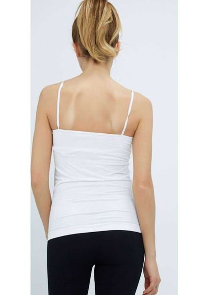 Elite Life Kadın Ip Askılı Iz Yapmaz Uzun Beyaz Atlet 846 modelleri