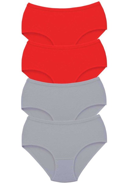 4 Adet Tutku Kadın Yüksek Bel Bato Kalın Lastik Külot S6