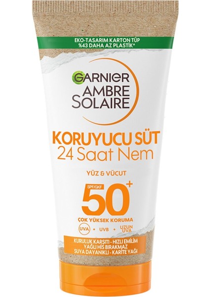 Garnier Ambre Solaire Yüksek Koruyucu Yüz Vücut Süt Spf 50+ 50 ml 3 Adet