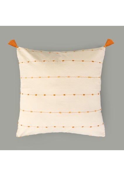 Soft Ipliği Boyalı Kırlent Kılıfı - Ekru / Hardal - 45X45 cm fiyatları