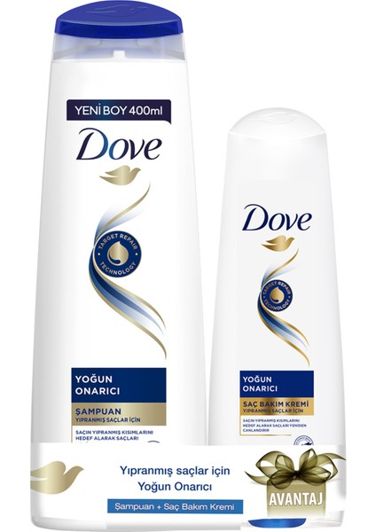 Yoğun Bakım Şampuan 400 ml + Saç Kremi 200 ml 2 Adet
