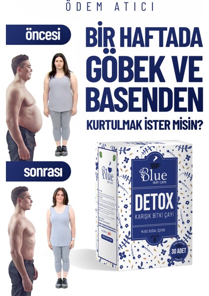 İLK HAFTADA HAFİFLE!! Bitki detox Çayı Form Kino’lı Çayı detoks zayıflama diyet ürünleri bitkisel besin destekleyici 1 kutu 30 adet ) odem ve sıskınlık