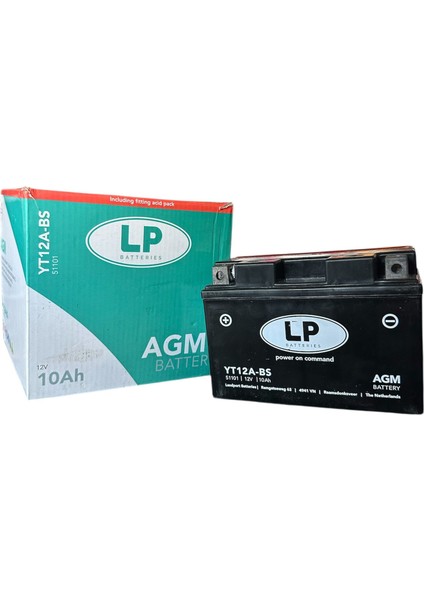 Battery YT12A-BS 12V 10AH Agm Bakım Gerektirmeyen Motosiklet Aküsü