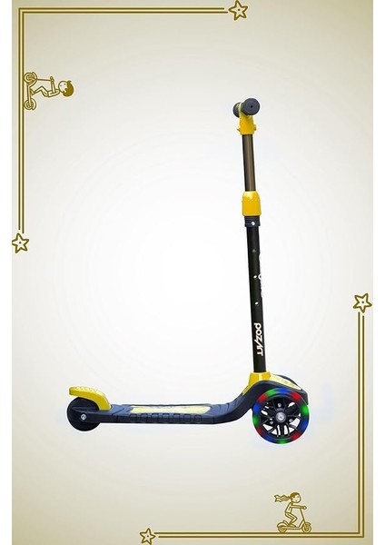 Swing Scooter 3tekerli LED Işıklı 40KĞ Taşıma Kapasitesi 3yaş ve Üstü Kullanıma Uygun modelleri