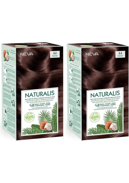 Saç Boyası 4.4 Kestane Kahve %100 Vegan 2'li Set