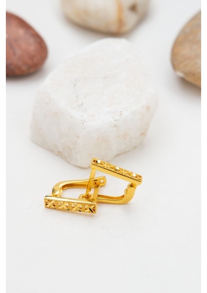 22 Ayar Kadın J Klips Altın Küpe Q128784 modelleri