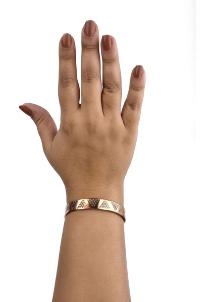 El Yapımı Ayarlanabilir Kalın Saf Bakır Bileklik, Bakır Bilezik BB-338 fırsatları