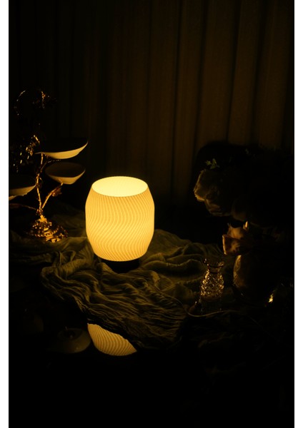 Pure - Modern Masa ve Gece Lambası – Ambiyans Lambası, Dekoratif LED Abajur, E14 Duy indirimleri