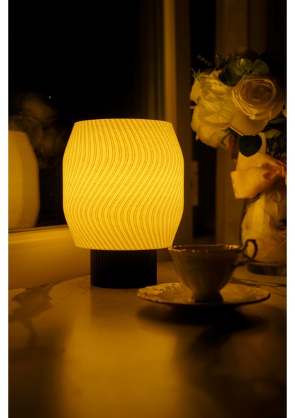 Pure - Modern Masa ve Gece Lambası – Ambiyans Lambası, Dekoratif LED Abajur, E14 Duy