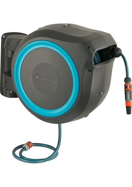 Duvar Hortum Kutusu Rollup Xl (Turkuaz) 35 M: Büyük Bahçeler Için Esnek Sulama, Döner Hortum Kutusu, Dahil. 35 M Gardena Kalite Hortum ve Montaj Yardımcısı (18630-20)