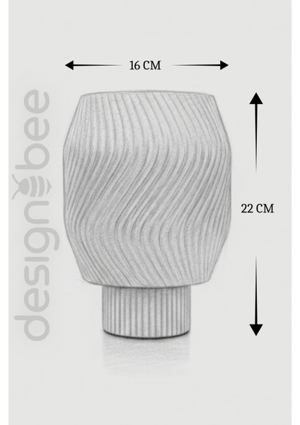 Pure - Modern Masa ve Gece Lambası – Ambiyans Lambası, Dekoratif LED Abajur, E14 Duy