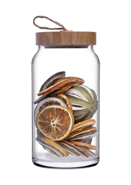 2 Adet Paşabahçe Woody Bambu Kapaklı Kavanoz 860 cc