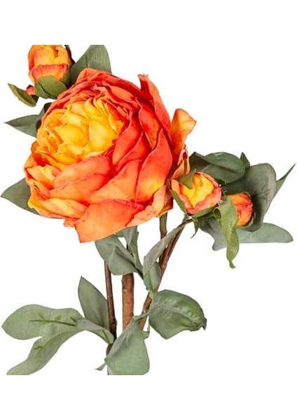 Yapay Çiçek Gül Dalı Turuncu 58 Cm. modelleri