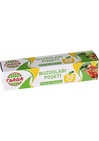 4 Adet Taktik Buzdolabı Poşeti Küçük Boy 20*30 cm 30 Adet