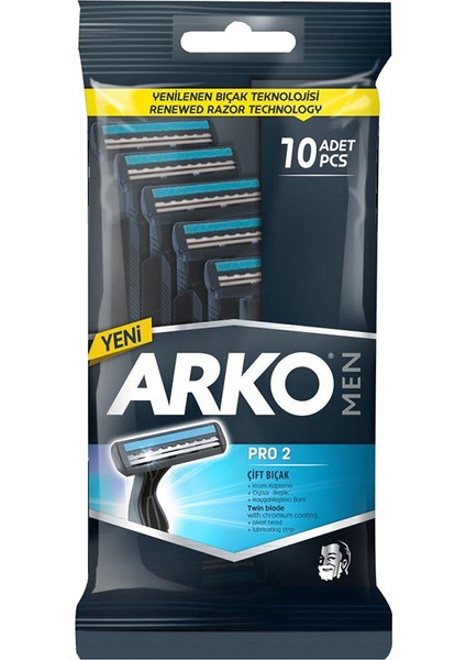 3 Adet Arko Tıraş Bıçağı T2 Pro Poşet 10'lu fiyatları